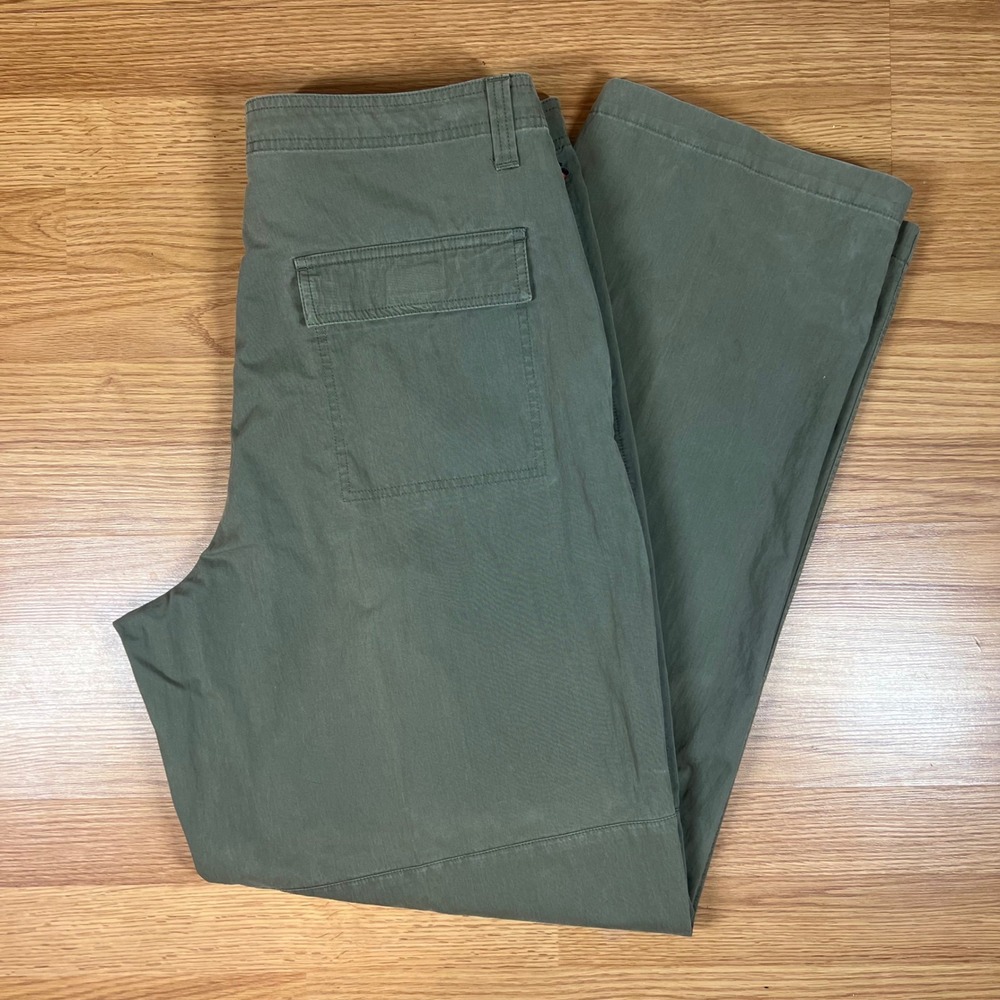 Gap Mens Cargo Pants XL 38-41 Olive Green Utility Straight Leg Cotton Nylon 2003